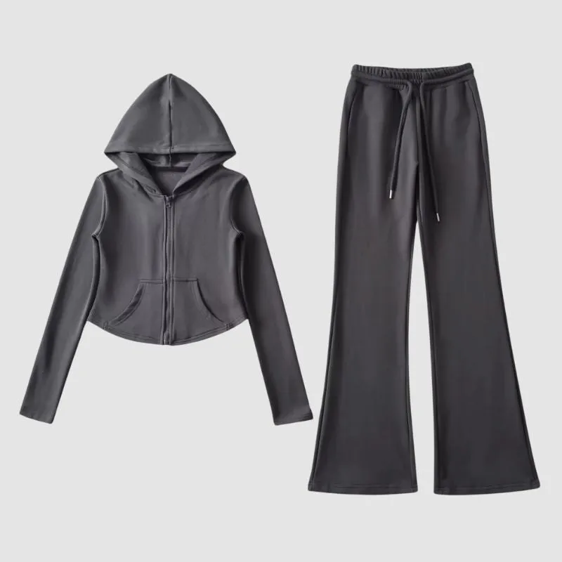 Chic hooded tracksuit set