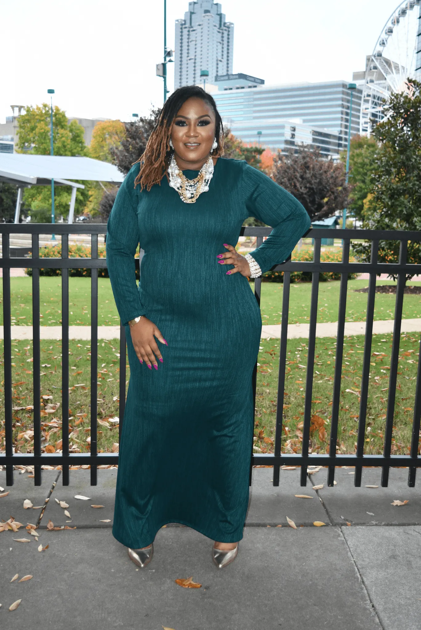 Chic lala Holiday Dress (Green)