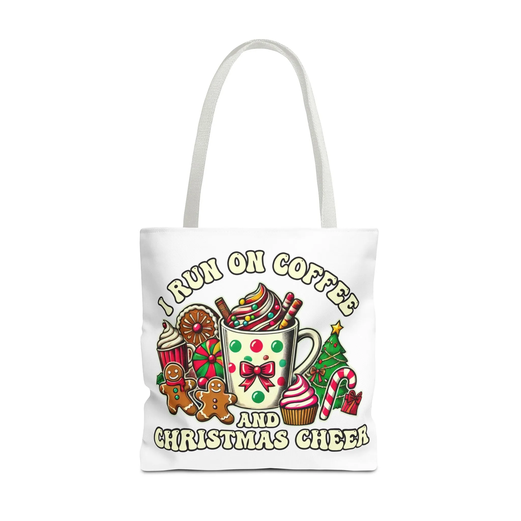 Coffee & Christmas Cheer Tote Bag - Perfect for Holiday Shopping and Gift Giving