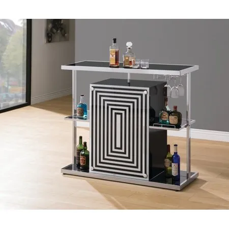 Contemporary Bar Unit, Glossy Black