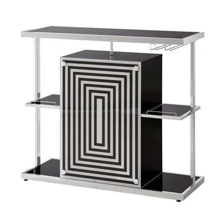 Contemporary Bar Unit, Glossy Black