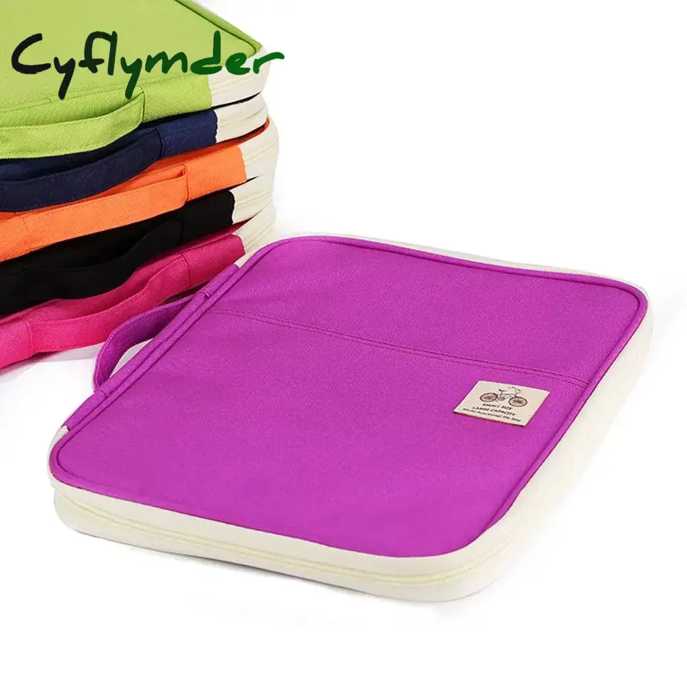 Cyflymder Waterproof Oxfored A4 File Folder Document Bag Business Briefcase Storage Bag for Notebooks Pens Pad Computers Student Gift