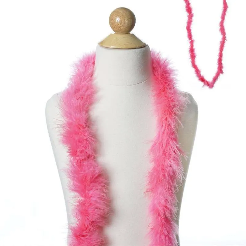 Deluxe Marabou Ostrich Feather Boa-Hot Pink-2 Yards