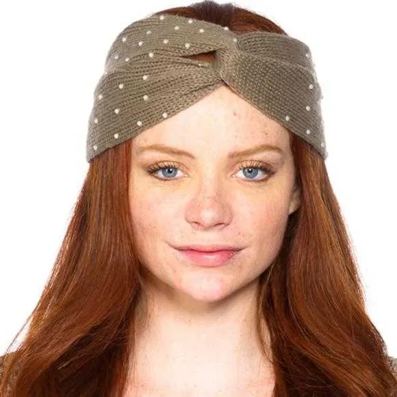 Detailed Beige Headband