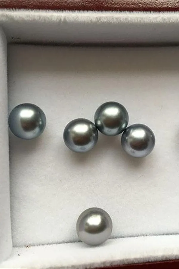 Elegant  AAA 8-11mm Tahitian Grey Color Loose Pearl P40