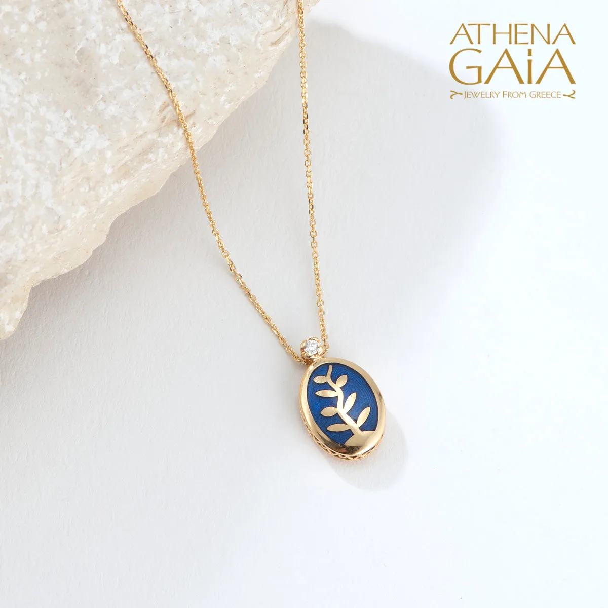 Elegant Reversible Tree of Life Enamel Necklace