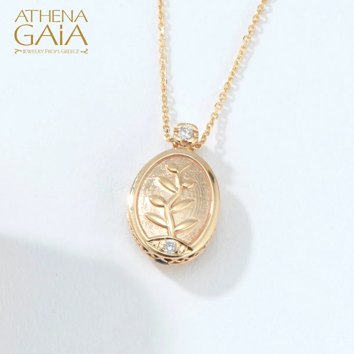 Elegant Reversible Tree of Life Enamel Necklace