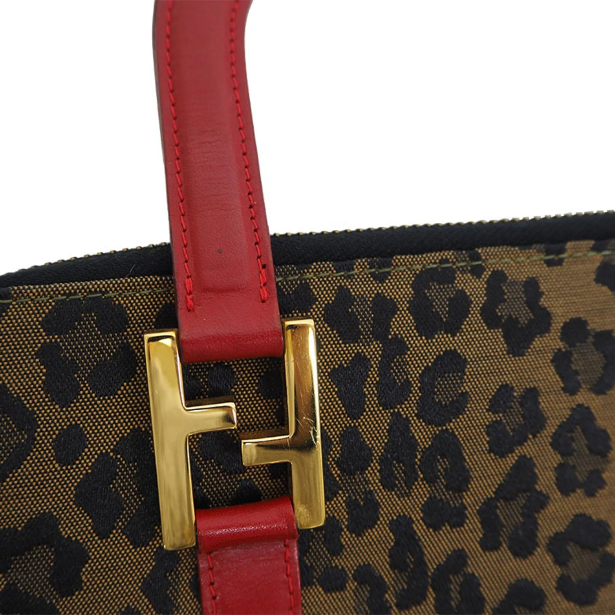 Fendi Leopard Travel Bag Brown