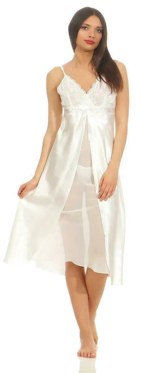 French Daina Silk Satin Elegant Bridal Nighty