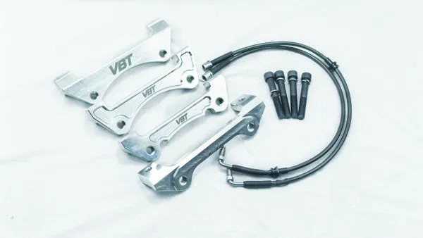 Front Caliper Carrier Kit - Allows Fitment of Aston DB9 4 Piston Brembo Calipers to OE 345mm Discs (AK0010) (Audi A4/S4 B8 & A5/S5 B8)