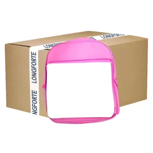 FULL CARTON - 20 x Large School Bags with Panel - Pink