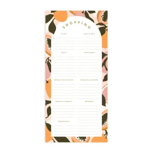 Golden Fruits Shopping List Magnet Notepad