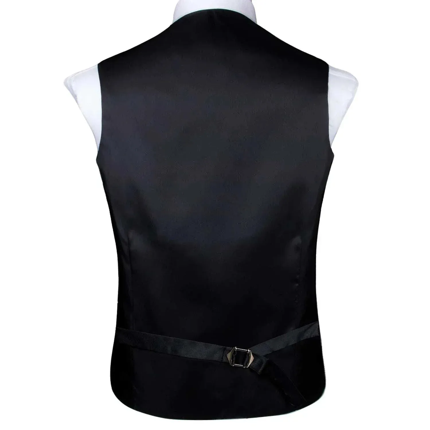 Hi-Tie Luxury Silk Mens Waistcoat Tie Set - Elegant Suit Vest