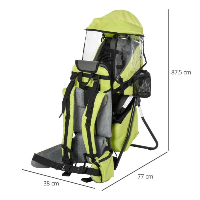 HOMCOM Baby Carrier Backpack - Light Green