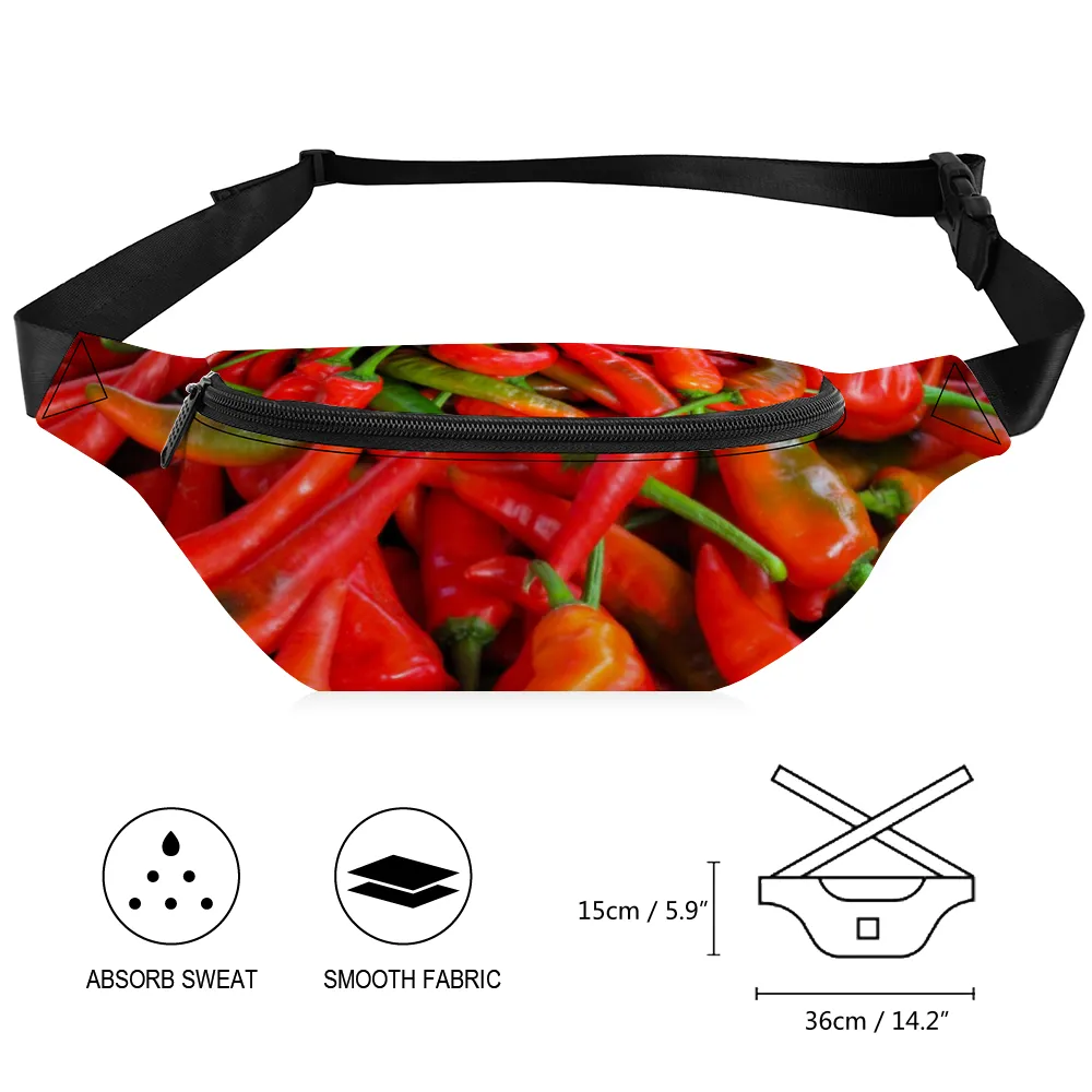 Hot Red Chillies Waist Bag / Bum Bag / Fanny Pack