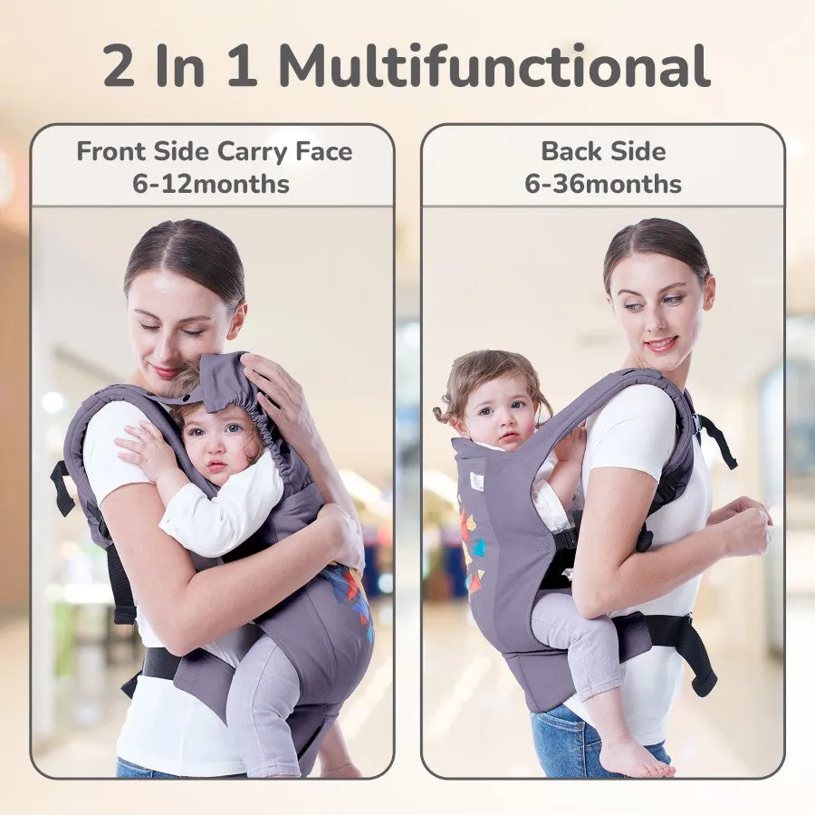 Hug Me Elite Baby Carrier Front & Back Carrier Position, Soft Linen Fabric, Wide Strap With Cap & Mobile Pocket