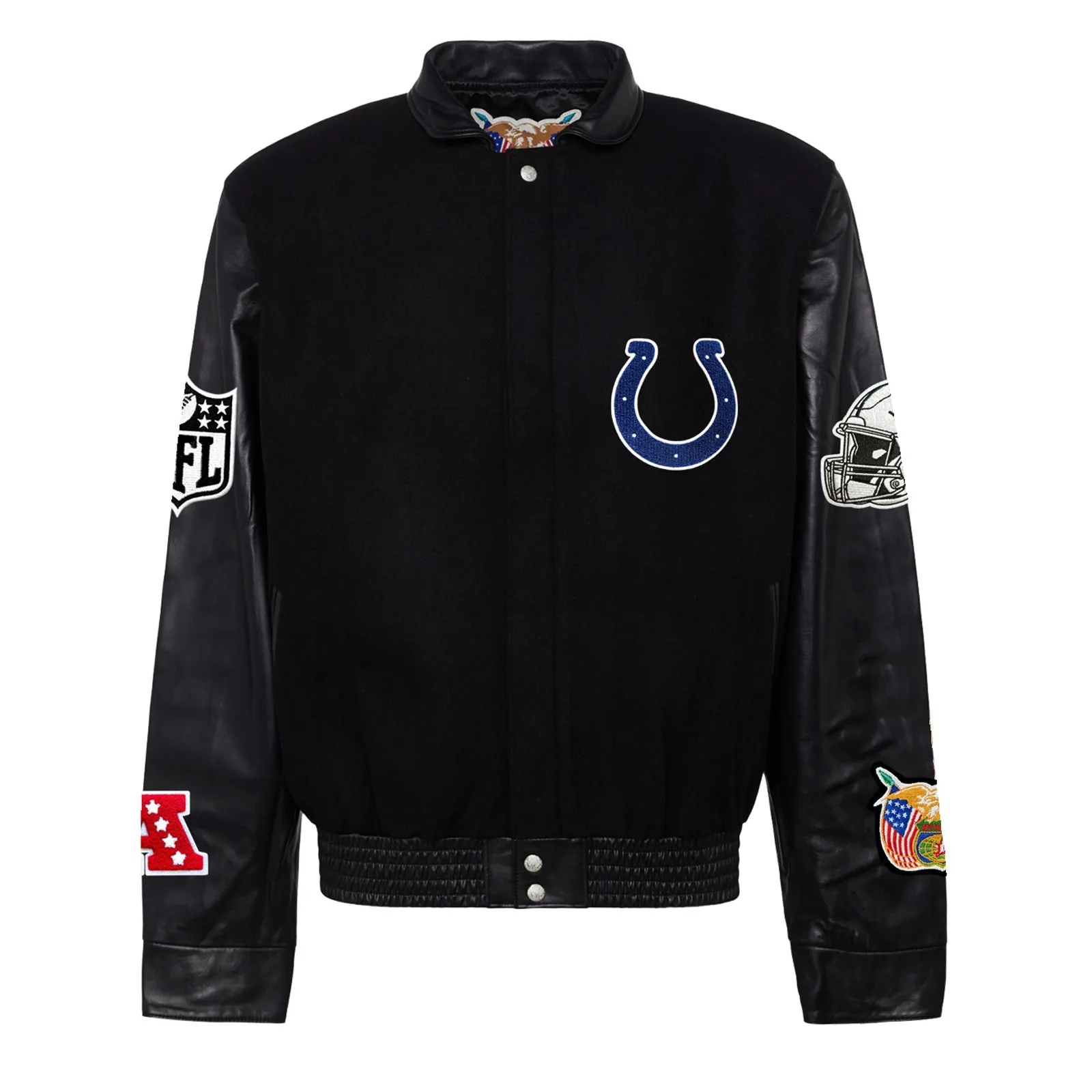 INDIANAPOLIS COLTS WOOL & LEATHER VARSITY JACKET Black/Black