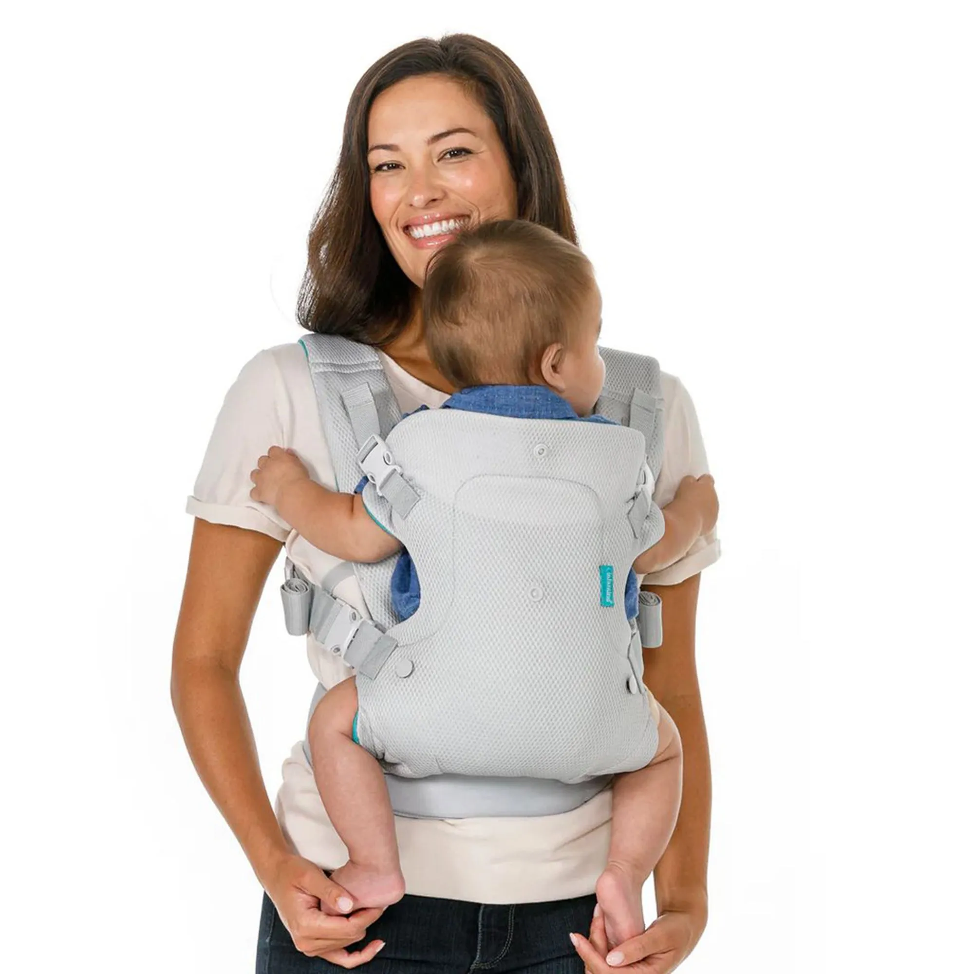 Infantino Flip 4-in-1 Light & Airy Convertible Carrier - Grey - Birth to 36 Months