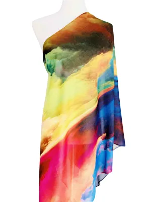 JC022854 Fuchsia-Orange Multicolor Sea of Clouds Scarf