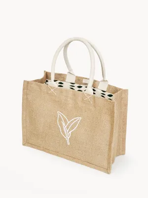 KORISSA Jute Canvas Shopping Bag - Nature