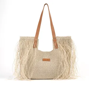 Large Raffia Tote Bag