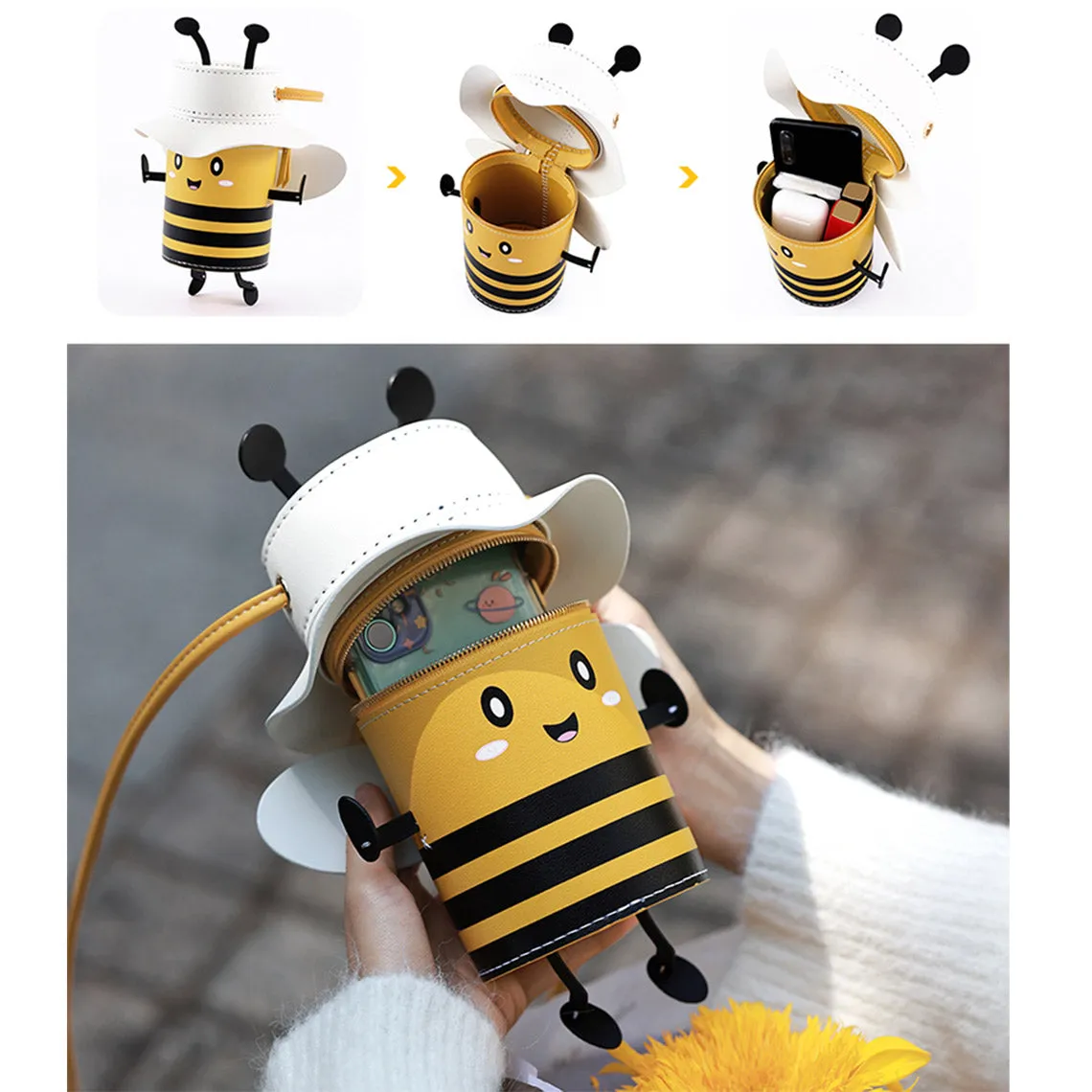 Leather Lovely Bee Crossbody Bag For Kids DIY Kit