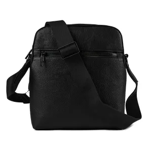 Leather Travel Bag C-TRAVEL BAG BLACK