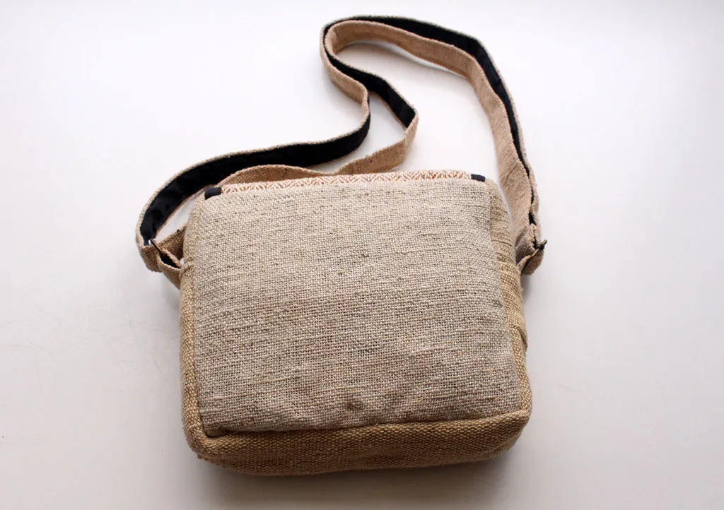 Light Weight and Durable 100% Natural Hemp Side Carry Passport Travel Bag