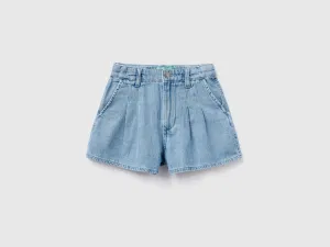 Lightweight denim shorts