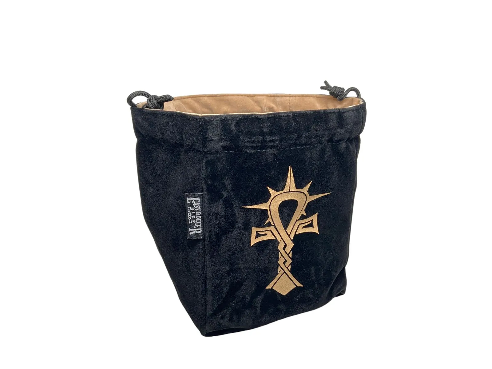 LIMITED EDITION: Black & Tan Cleric Reversible Microfiber Self-Standing Large Dice Bag