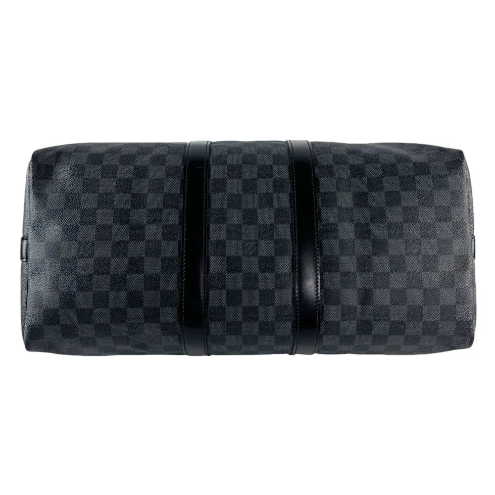 LOUIS VUITTON Keepall Bandouliere 45 Daimer Graphite With Strap LHQ363