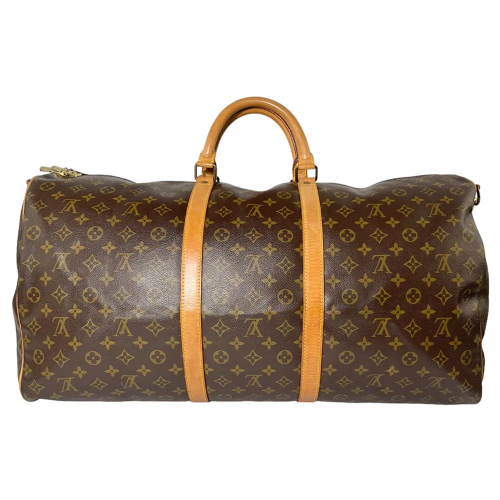 LOUIS VUITTON Keepall Bandouliere 60 Monogram Bag With Strap LHQ114