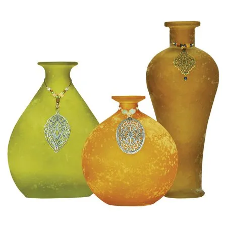 Lux Adorned Vases - Set of 3