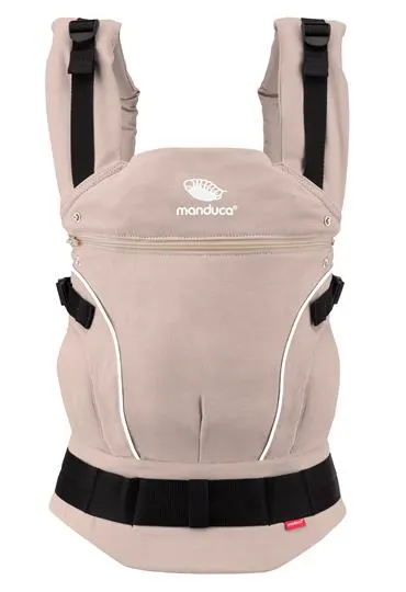 manduca First pure cotton carrier - powder & FREE Size It Dark Grey (valued rrp $24.95)