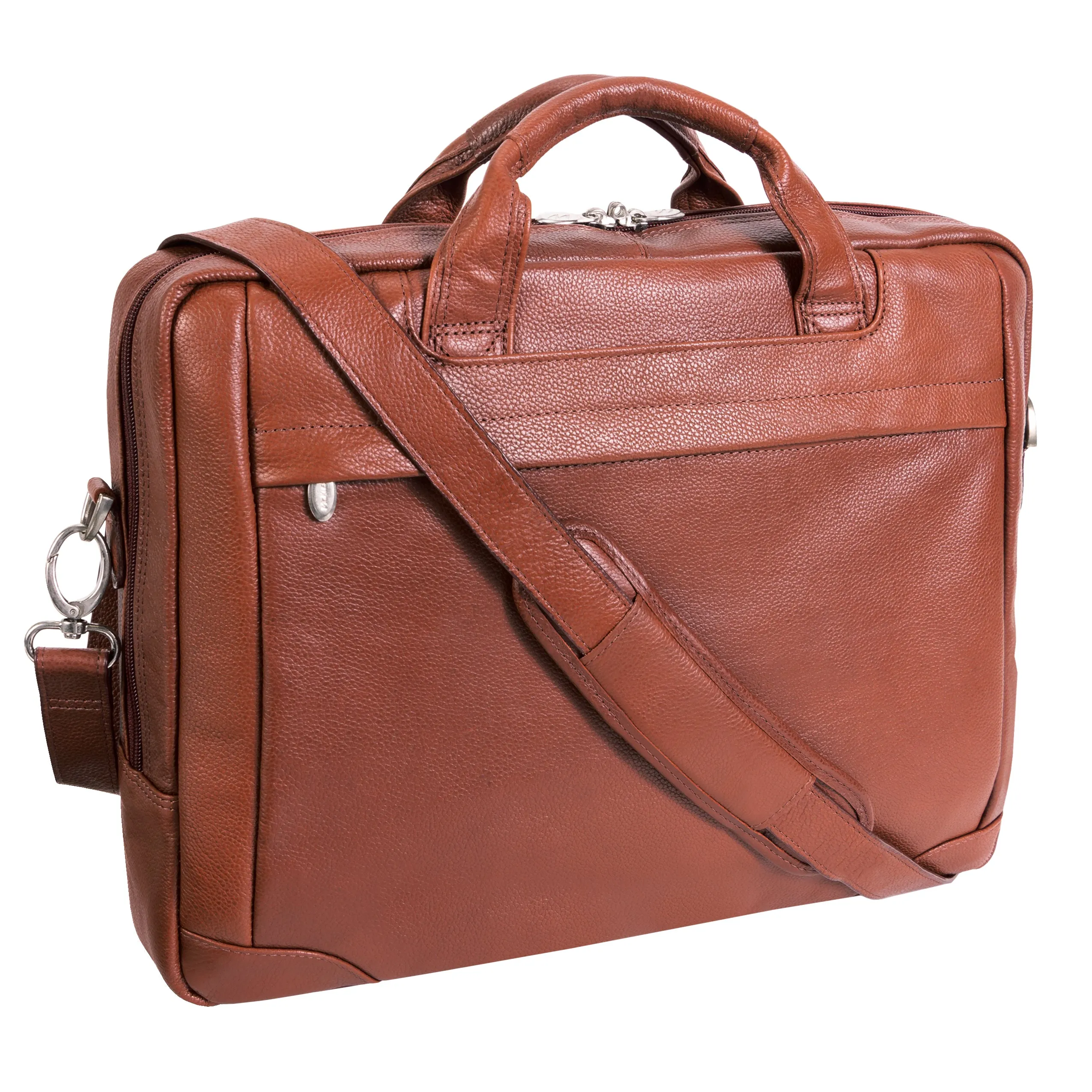 McKlein BRIDGEPORT 17" Large Leather Laptop & Tablet Briefcase