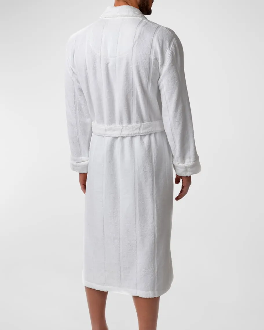 Men's jacquard robe with turn-down collar Ultra Lux Majestic International