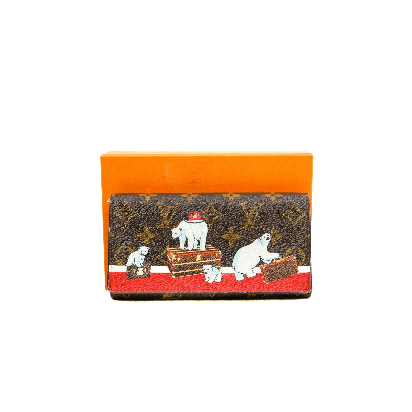 Monogram Limited Edition Christmas Polar Bear Wallet