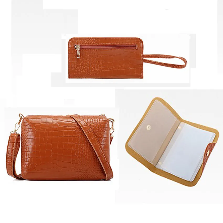 New Arrival Elegant, Stylish Ladies Bag Set3  PU Leather  On Sale (XNB6)