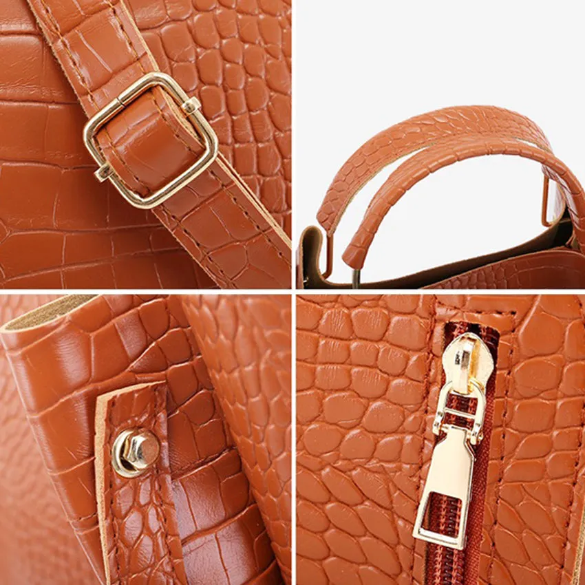 New Arrival Elegant, Stylish Ladies Bag Set3  PU Leather  On Sale (XNB6)