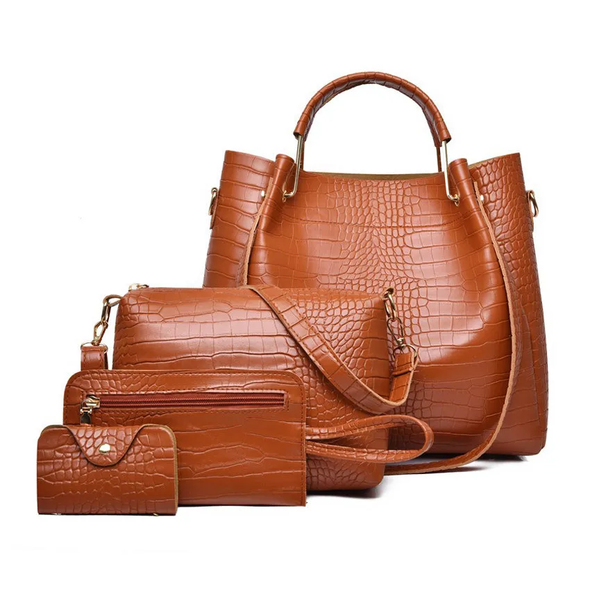 New Arrival Elegant, Stylish Ladies Bag Set3  PU Leather  On Sale (XNB6)