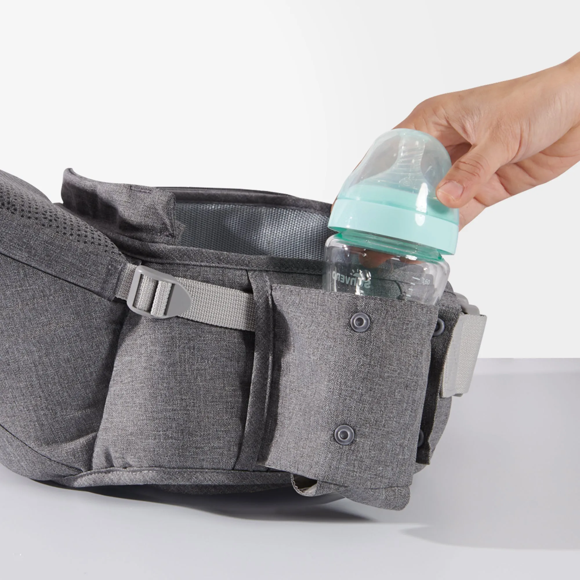 One Shoulder Baby Carrier Grey