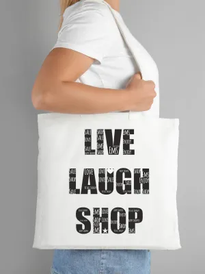 Personalised Shopping Tote Bag | Live laugh Shop