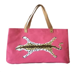 Pink Leopard Shoulder Tote