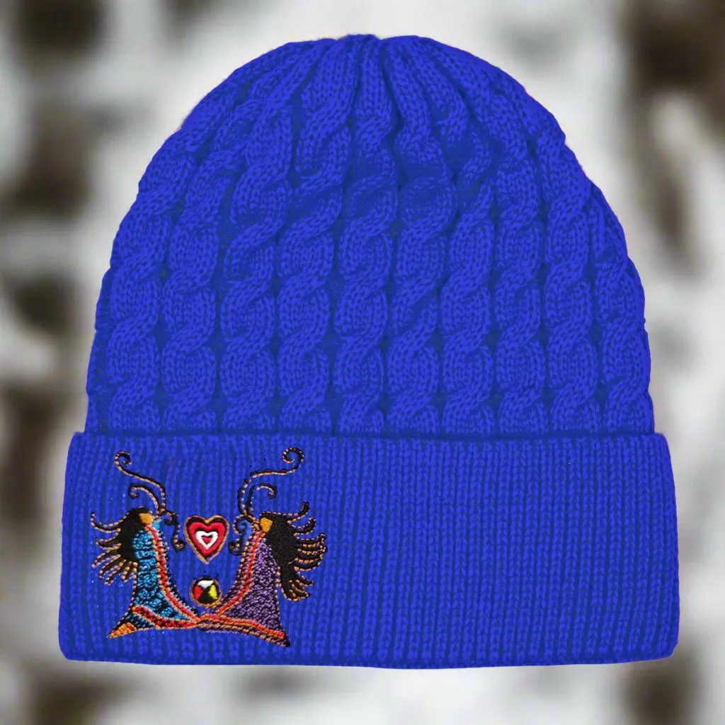 "Breath of Life" Embroidered Toque by Metis Artist Leah Dorion