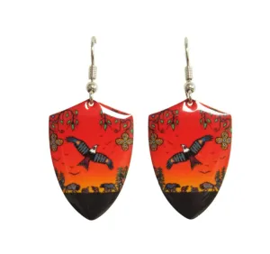 "Seven Grandfather Teachings" Dangle Earrings artwork by Native Artist, Cody Houle