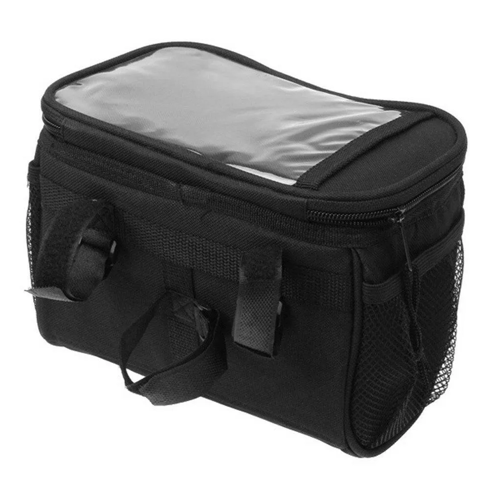 Reflective Bicycle Handlebar Basket Insulated Cooler Bag Outdoor Cycling Mountain Bike Front Tube Bag Pack