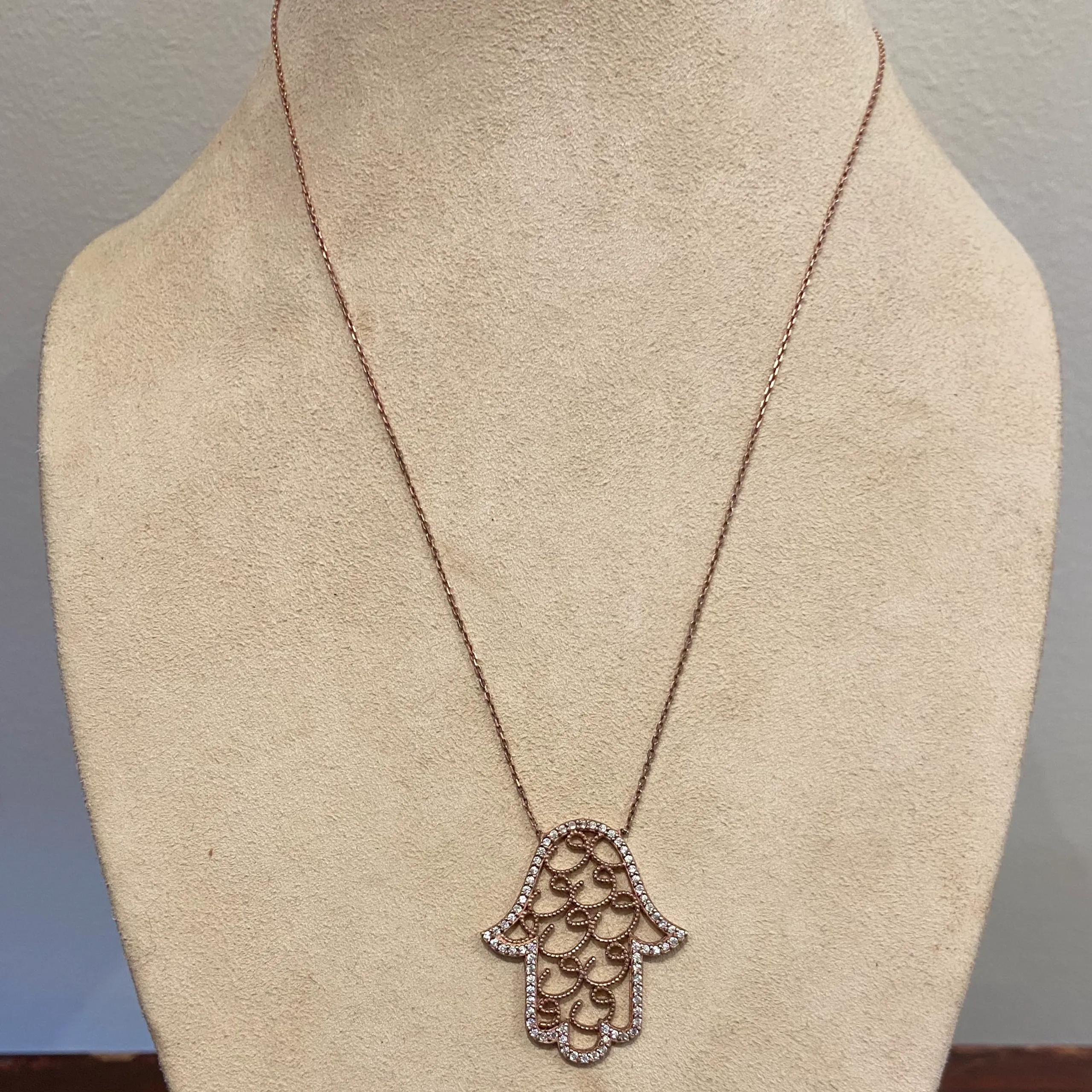 Rose Gold Hamsa Necklace