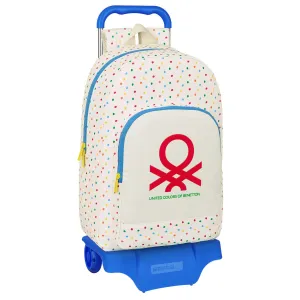 School Rucksack with Wheels Benetton Topitos (30 x 46 x 14 cm) spotted