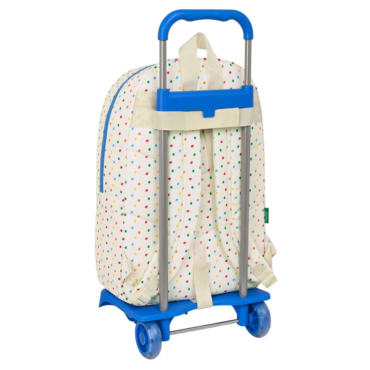 School Rucksack with Wheels Benetton Topitos (30 x 46 x 14 cm) spotted