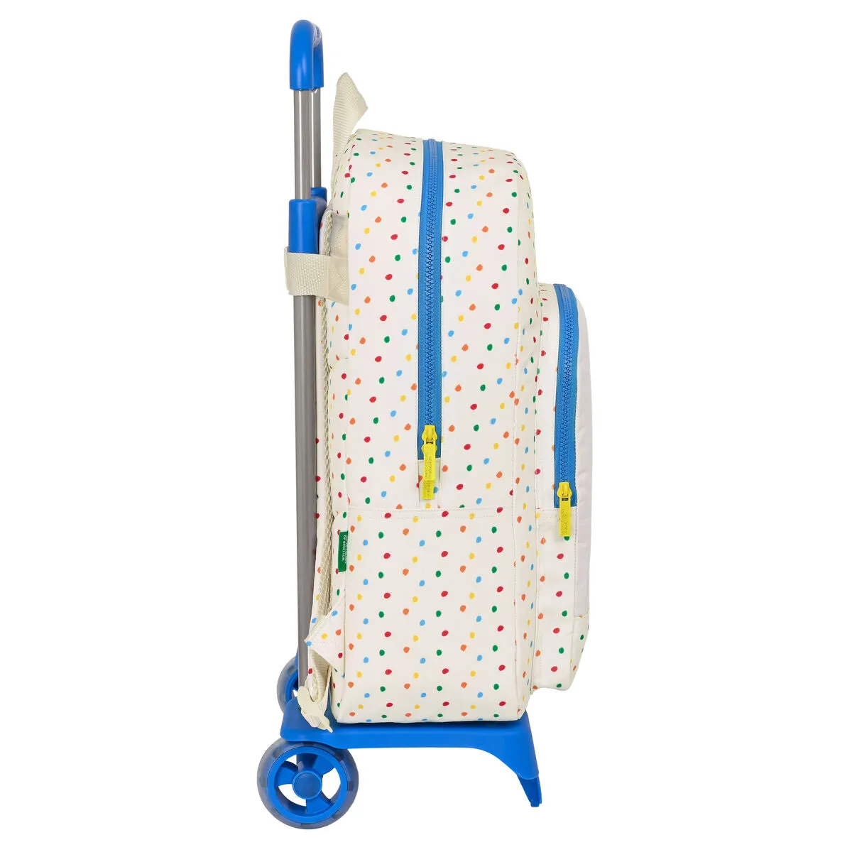 School Rucksack with Wheels Benetton Topitos (30 x 46 x 14 cm) spotted